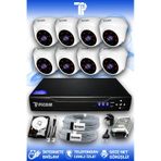 PICAM 8 Kameralı Dome 8 İç Kamera Set 2 TB HDD Full HD Gece Görüşlü Güvenlik Kamerası Sistemi