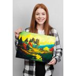 Picasso World Hobby Art Sayılarla Boyama Tuval Hobi Seti Fırça Boya Dahil Etkileyici Doğa Manzarası - 50x70