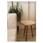 Picco Wood Doğal Ahşap Masif Kütük Tekli Zigon Sehpa Servis Sehpası Ahşap Yan Sehpa(ORTABOY SEHPA TEKLİDİR)