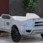 Pickup Ledli Arabalı Yatak, Gri, 100X190