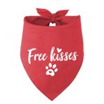 PICKUPIK Köpek Sevgililer Günü Bandana, Kırmızı Pet Eşarp Üçgen Önlükler Fular