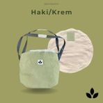 Picnipack™-5'i 1 Arada Şık Çanta - Piknik Örtüsü,market Çantası,yoga Matı,plaj Çantası,köpek Matı,anne Çantası - Haki - Krem