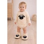 Pico Baby Bebek & Çocuk Kaydırmaz Tabanlı Ev Botu / Panduf / Kışlık Peluş Bot / Kuzucuk Desenli