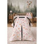 Pico Baby Müslin Bebek Puset Örtüsü / Fermuarlı ve Desenli / %100 Pamuk