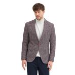 Pico Erkek Bordo-Lacivert Kendinden Desenli Slim Fit Mono Yaka Dar Kesim Blazer Ceket Bordo 58