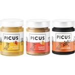 Picus Yer Fıstığı Ezmesi 300 gr x 1 Badem Ezmesi 195 gr x 1 Siyah Tahin 210 gr x 1 - 210 gr