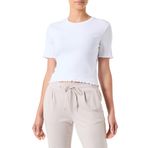 Pieces Pcmaddy Ss Short Top Bc Parlak Beyaz Kadın T-shirt