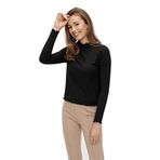 Pieces Pcnicca Ls Top Noos Schwarz Uzun Kollu Kadın T-shirt