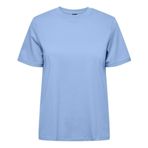 Pieces Pcria Ss Fold Up Solid Tee Noos Bc Hydrangea Kadın T-shirt