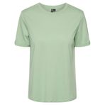 Pieces Pcria Ss Fold Up Solid Tee Noos Bc Yeşil Quiet Green Kadın T-shirt