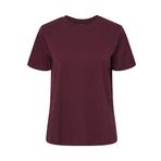 Pieces Pcria Ss Solid Tee Noos Bc Tawny Port Kadın T-shirt