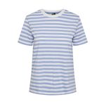 Pieces Pcria Ss Tee Stripes Noos Bc Ortanca Şeritler Parlak Beyaz Kadın T-shirt