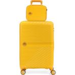 Piel Lino Orta Boy ve Makyaj Polipropilen Valiz PL015239-MMK Sarı