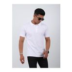 Pientro Beyaz Erkek Polo Yaka Yumuşak Dokulu Pamuklu Pike Kumaş Slim Fit Dar Kesim