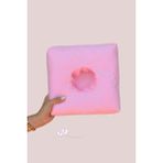 Piercing Yastığı Yıkanabilir Kılıflı Kulak Boşluklu Yastık Piercingli Kulak Için Yastık - 25 x 25 cm - Pembe