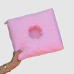 Piercing Yastığı Yıkanabilir Kılıflı Kulak Boşluklu Yastık Piercingli Kulak Için Yastık - 25 x 30 cm - Pembe