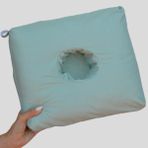 Piercing Yastığı Yıkanabilir Kılıflı Kulak Boşluklu Yastık Piercingli Kulak Için Yastık - 25 x 30 cm - Yeşil