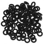 PiercingJ Kulak Piercingi için 100 adet Siyah O-Ring Gösterge Kiti 14G 12G 10G 8G 6G 4G 2G 0G 00G 1/2". 3/4"