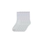 Pierles 6'lı Unisex Pamuklu Tenis Kolej Çorap - Beyaz - Standart