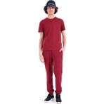 Piero Perla Interlok Compact Tona Ton Eva Nakışlı Bisiklet Yaka Slim Fit Erkek Kırmızı T-Shirt - 2XL