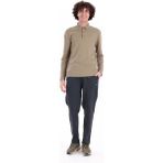 Piero Perla Regular Fit Penye Interlok Jakar Yakalı Uzun Kollu Polo Erkek Haki T-Shirt - M