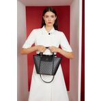 Pierre Cardin 05PO23Y1717 Siyah Monogram Kadın Omuz Çantası