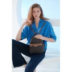 Pierre Cardin 05PO23Y1739 Kahve Monogram Kadın Sırt Çantası