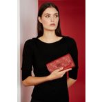 Pierre Cardin 06PO23K1417 Tramlı Alfabe Kırmızı Kadın Portföy ve Clutch Çanta