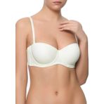 Pierre Cardin 1-6-6025 Beyaz Destekli Straplez Tek Şeffaf Askılı Kadın Sütyen