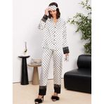 Pierre Cardin 1300 Büyük Beden Kadın Biyeli Saten Pijama Takımı