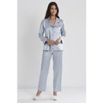 Pierre Cardin 1438 Kadın Saten Dantelli Pijama Takımı, Mist, S Beden