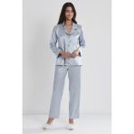Pierre Cardin 1438 Mist Kadın Saten Dantelli Pijama Takımı