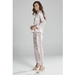 Pierre Cardin 1438 Pudra Kadın Saten Dantelli Pijama Takımı
