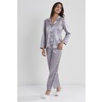 Pierre Cardin 1438 Royal Kadın Saten Dantelli Pijama Takımı