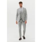 Pierre Cardin 1603648 Gri Erkek Ekstra Slim Fit Yelekli Takım Elbise