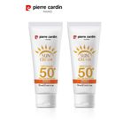 Pierre Cardin 2 Adet Spf 50+ Yüz ve Vücut Güneş Kremi / Yüksek Koruma / Makyaj Bazı - (75MLX2)