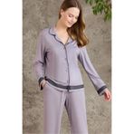 Pierre Cardin 2200 Kadın Uzun Kollu Gömlek Pijama Takımı, Royal, S Beden