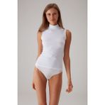 Pierre Cardin 2'li Ekonomik Paket 1209 Holy Pamuklu Balıkçı Yaka Boğazlı Sıfır Kol Atlet Set - 38 - Beyaz