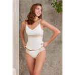 Pierre Cardin 300 Kadın Kalın Askılı Dantelli Atlet Külot Takım-Ekru - XL