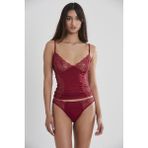 Pierre Cardin 391 Kaşkorse Dantelli Atlet - Külot Takımı - Bordo