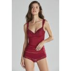 Pierre Cardin 394 Kaşkorse Dantelli Atlet - Külot Takımı - Bordo