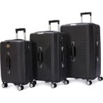 Pierre Cardin 3'lü Set %100 Polipropilen Valiz Siyah 04PC7080 - Valiz&Seyahat>Valiz Setleri>3'lü Valiz Seti