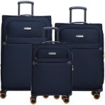 Pierre Cardin 3'lü Valiz Seti Lüx Kumaş Valiz Lacivert 04pc6000