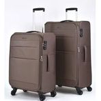 Pierre Cardin 4200 Kahverengi Orta Boy Ultra Light Hafif Lüx Kumaş Tekerlekli Valiz