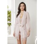 Pierre Cardin 4lü Gecelik Sabahlık Şort Çeyiz Set 7005 Pudra
