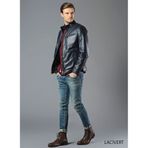 Pierre Cardin 50 Lacivert Deri Erkek Mont