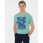 Pierre Cardin 50241487-VR016 Yeşil Çağla Slim Fit Bisiklet Yaka Erkek T-shirt