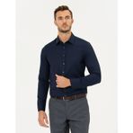 Pierre Cardin 50260311-VR033 Lacivert Desenli Erkek Gömlek