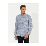 Pierre Cardin 50262462-VR011 Bej Desenli Erkek Gömlek