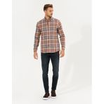 Pierre Cardin 50265979-VR014 Bordo Desenli Erkek Gömlek